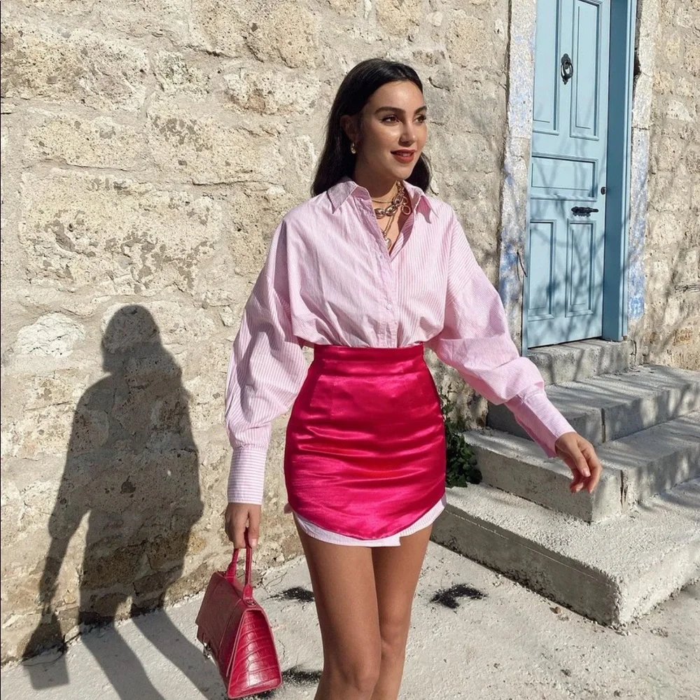Zara satin effect skirt - Picture 12 of 16
